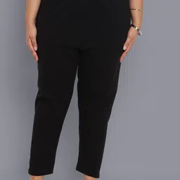 AURELIA Plus Size Women Black Trousers-image-19