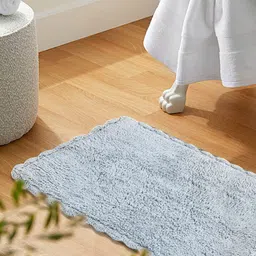 HABERE INDIA Grey Crochet Pure Cotton Door Mat-image-71