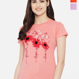 Fabflee Pack Of 3 Typography Printed Cotton T-shirts-picture-45
