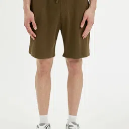 DeFacto Men Mid Rise Pure Cotton Sports Shorts-image-91