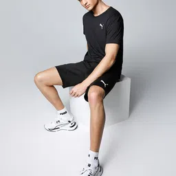 Puma Men Black Regular Fit Evostripe Solid Sports Shorts-image-85