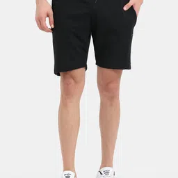 ARDEUR Men Black Training or Gym Sports Cotton Shorts-image-51
