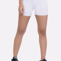 LAASA SPORTS Women White Skinny Fit Training or Gym Activewear Sports Shorts-image-7