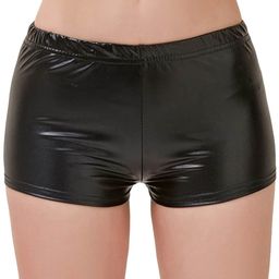 LULU & SKY Women Slim Fit High-Rise Leather Hot Pants-image-25