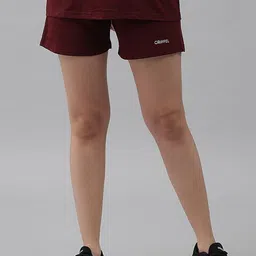 GRIFFEL Women Maroon Loose Fit Sports Shorts-image-40