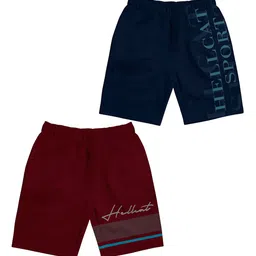 HELLCAT Girls Pack Of 2 Typography Printed Cotton Shorts-image-63