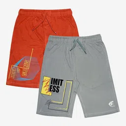 KiddoPanti Boys Pack Of 2 Printed Sports Shorts-image-95