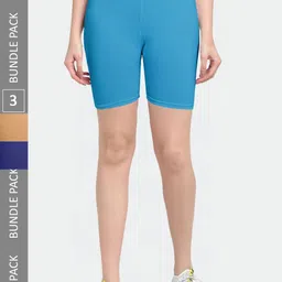 Jinfo Pack of 3 Mid-Rise Cotton Sports Shorts-picture-20
