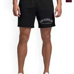 FFLIRTYGO Men Pack Of 2 Typography Printed Loose Fit Dri-FIT Cotton Shorts-picture-29