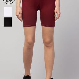 Apraa & Parma Women Maroon Slim Fit Sports Shorts-image-35