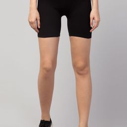 Apraa & Parma Women Black Slim Fit Cycling Sports Shorts-image-26