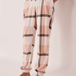 La Vie en Rose Women Pink & Black Checked Printed Joggers-image-34