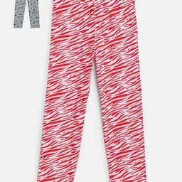 SINI MINI Girls Pack Of 2 Printed Lounge Pants-image-73