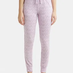 Jockey Cotton Relaxed Fit Cuffed Hem Styled Printed Lounge Pants With Side Pockets-image-69