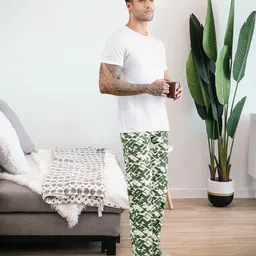 Underjeans by Spykar Men White Cotton Regular Fit Lounge Pants-image-1
