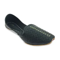 Fulkari Men Textured Leather Mojaris-image-10