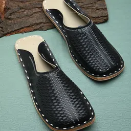 Apratim Men Textured Leather Mules-image-38