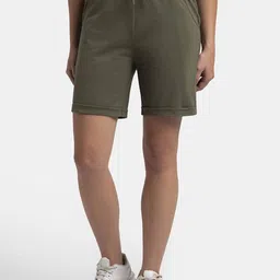 Jockey Women Mid-Rise Drawstring Pocket Detailing Gym Shorts-image-58
