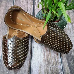 Fulkari Men Printed Ethnic Ballerinas Flats-16