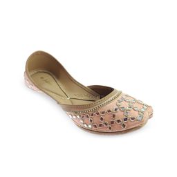 Fulkari Women Embellished Ethnic Pure Leather Mojaris-picture-46