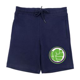 Marvel by Wear Your Mind Boys Navy Blue Hulk Graphic Printed Shorts-image-75
