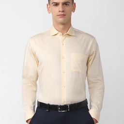 Peter England Elite Men Beige Formal Shirt-image-39