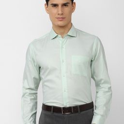 Peter England Elite Men Self Design Pure Cotton Formal Shirt-image-54