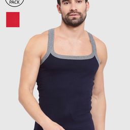 SPORTO Men Pack of 2 Solid Cotton Innerwear Vests #702-2P-image-35