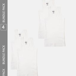 Lux Cozi Boys Pack Of 4 Cotton Odour Free Innerwear Vests-image-28