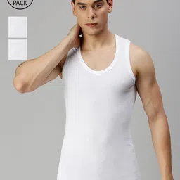 ONN Men Pack of 3 White Pure Cotton Innerwear Vests ONN_131_WH_XS_3PC-picture-6