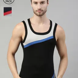 DIXCY SCOTT Men Pack Of 2 Cotton Innerwear Vests-image-57