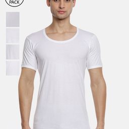 Ramraj Men Pack Of 4 Solid Pure Cotton Innerwear Vests-image-58