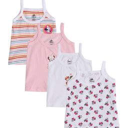 Bodycare Kids Girls Pack Of 4 Assorted Minnie Mouse Cotton Innerwear Vests-picture-57