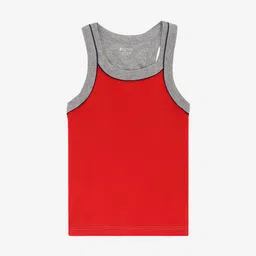 Bodycare Boys Colourblocked Pure Cotton Innerwear Basic Vests-KGA2014RD-PK001-image-12