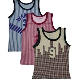 Zoom Minimondo Boys Pack Of 3 Assorted Cotton Innerwear Vests-image-96