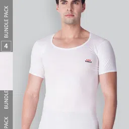 LUX VENUS Pack Of 4 Pure Cotton Innerwear Vests-image-33