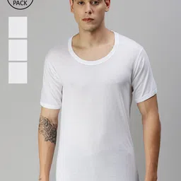 ONN Men White Set of 4 Cotton Undershirt-picture-24