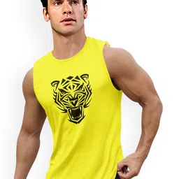 AUSK Printed Round Neck Sleeveless Gym Innerwear Vest AUSK0722-18