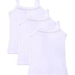Bodycare Kids Girls Pack Of 3 Solid Cotton Innerwear Vests-18