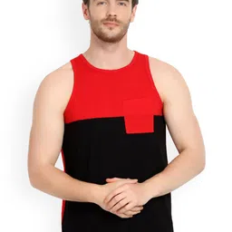 GLITO Colourblocked Sleeveless Sports Gym Vest-image-5