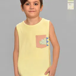 MiArcus Kids Boys Pack Of 3 Printed Cotton Basic Vests-17
