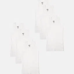Lux Cozi Boys Pack Of 6 Cotton Odour Free Basic Vests-picture-17