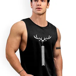 AUSK Printed Round Neck Sleeveless Gym Innerwear Vests AUSK0745-5