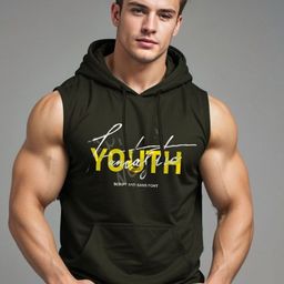 Looks United Men Printed Cotton Innerwear Vests LU1001-OLV-image-74