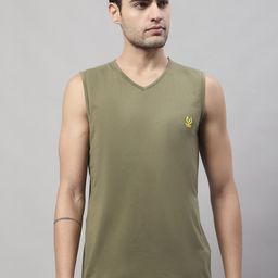 VIMAL JONNEY Pure Cotton Gym Vest V_SL_OLIVE._01-image-37