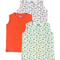 MiArcus Unisex Kids Pack Of 3 Cotton Innerwear Vests-20