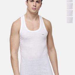 Dollar Pack Of 5 Pure Cotton Sleeveless Innerwear Vests- MLHVE-01-PO5-WHITE-26