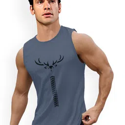 AUSK Printed Round Neck Sleeveless Gym Innerwear Vest AUSK0747-17