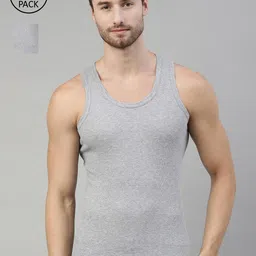 DIXCY SCOTT Men Pack Of 2 Solid Cotton Gym Innerwear Vest-image-61