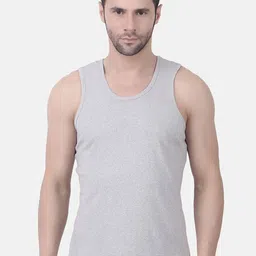 WELL QUALITY Men Sleeveless Innerwear Vests MVEST214-GREY-image-4